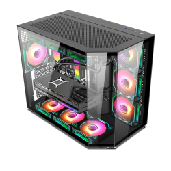 Xander Crystal ARGB Mid Tower Case Black + PSU 850W Bronze